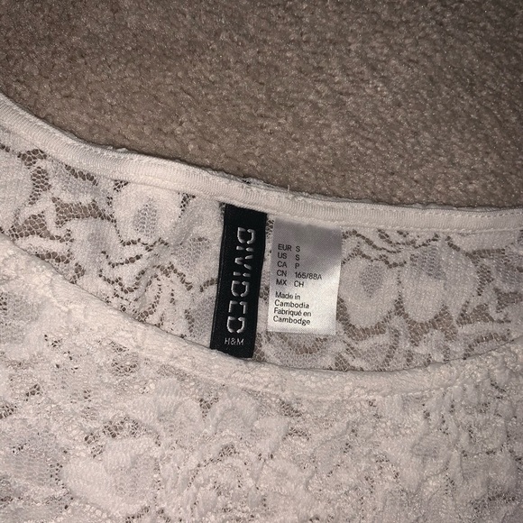 white lace peplum top - Picture 4 of 4